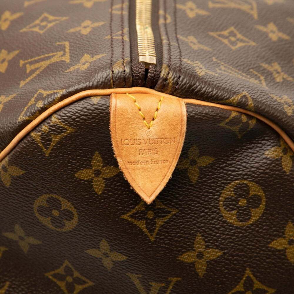 LOUIS VUITTON Brown Monogram Leather Keepall 55 Boston Bag - Picture 8 of 8